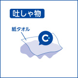 クレベリン スプレーは吐しゃ物のウイルス除去・除菌・消臭にもお使いいただけます