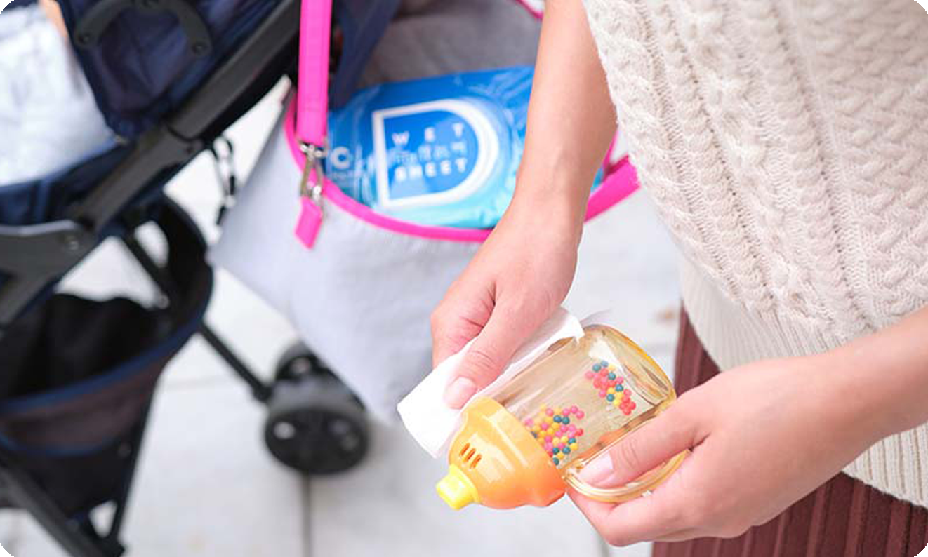 持ち歩くおもちゃの除菌に