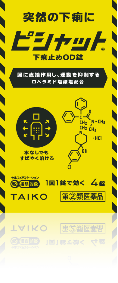 ピシャット下痢止めOD錠4錠（4回分）