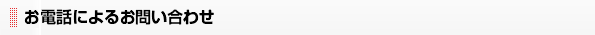 電話によるお問い合わせ