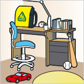 子供部屋に：イラスト