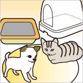 ペット周辺で：イラスト