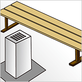 喫煙所で：イラスト